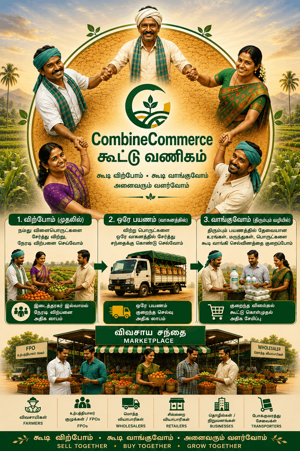 CombineCommerce — farmers combining to sell, share logistics, and buy together